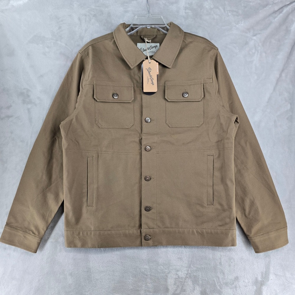 Duck Camp Brush Jacket Mens Large Pin Oak Brown‎ Cordura Canvas Outdoor LBJ100